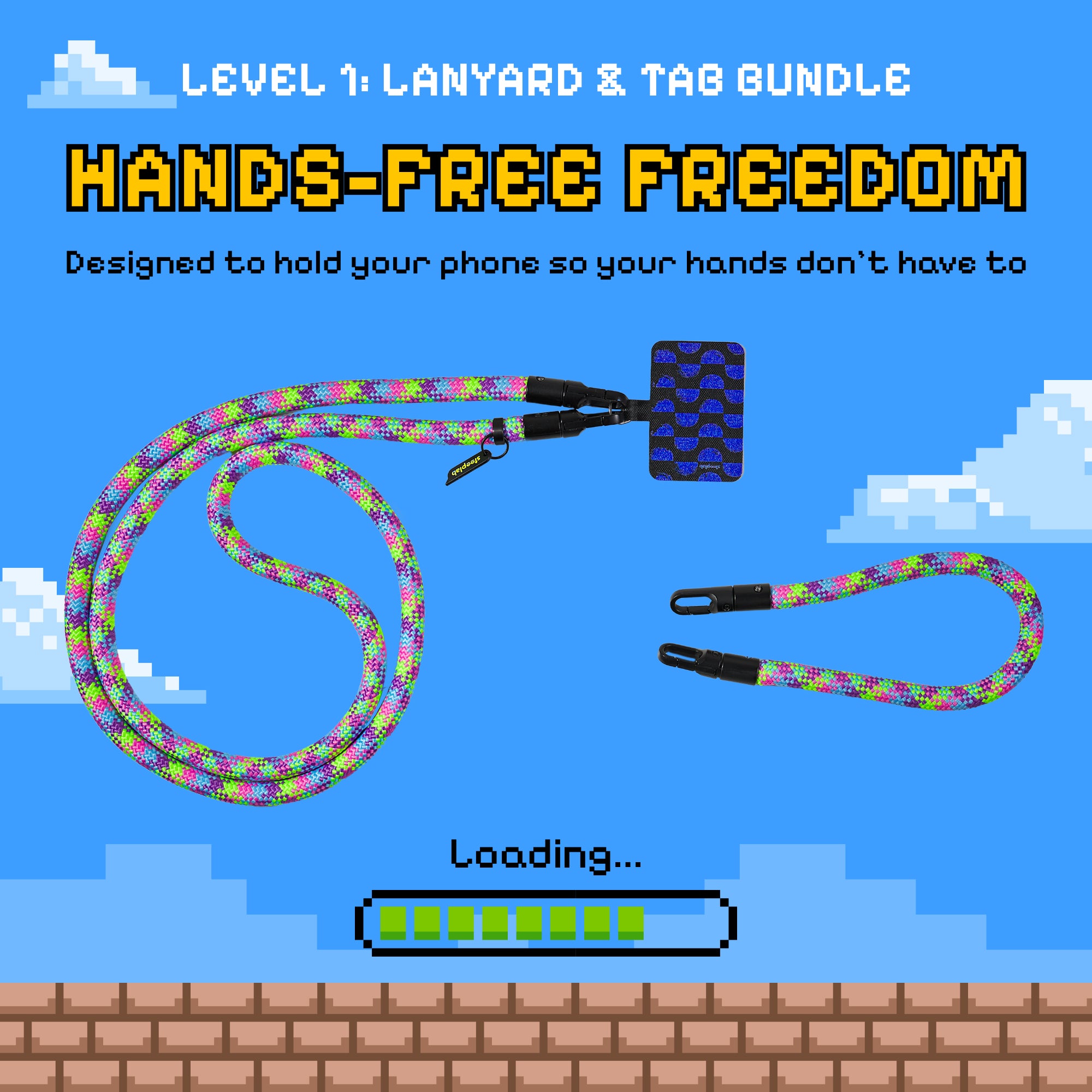 Freehand GoKit LS - Hands-Free Phone Carry Bundle - 8 Bit Roller