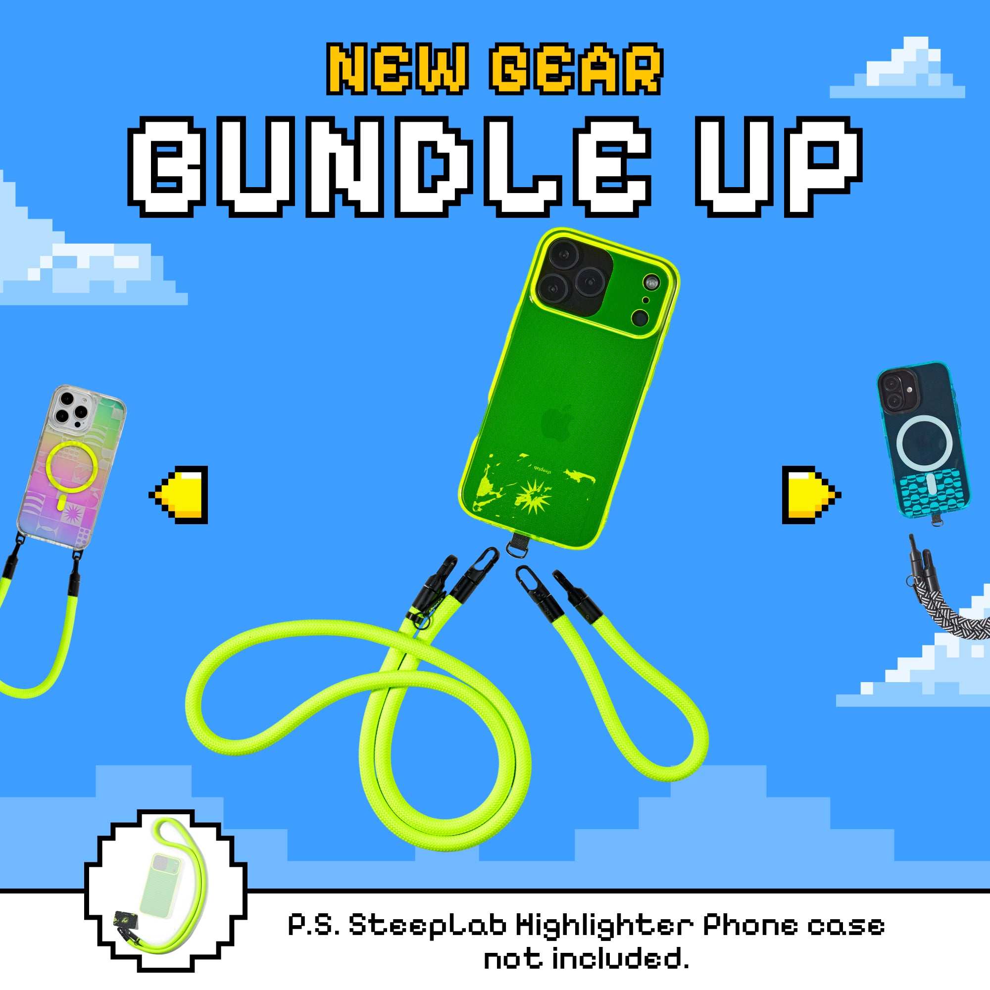 Freehand GoKit LS - Hands-Free Phone Carry Bundle - Neon Burst