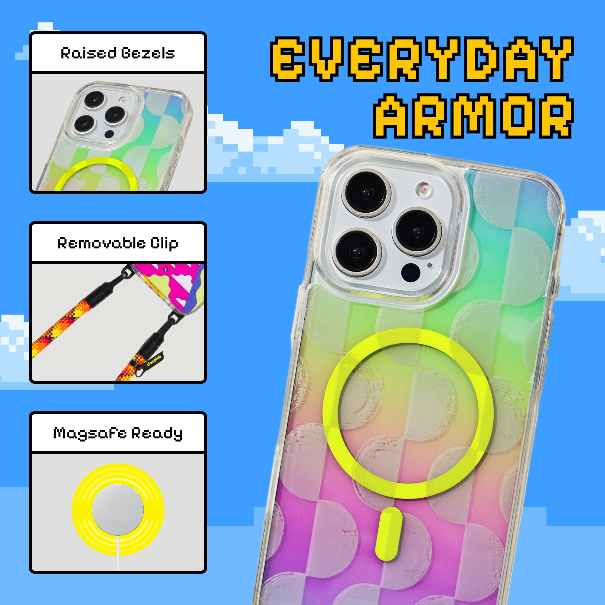 Solar Ripple - Freehand Case + Canvas Cover + Freehand Crossbody and Wrist Lanyard Bundle