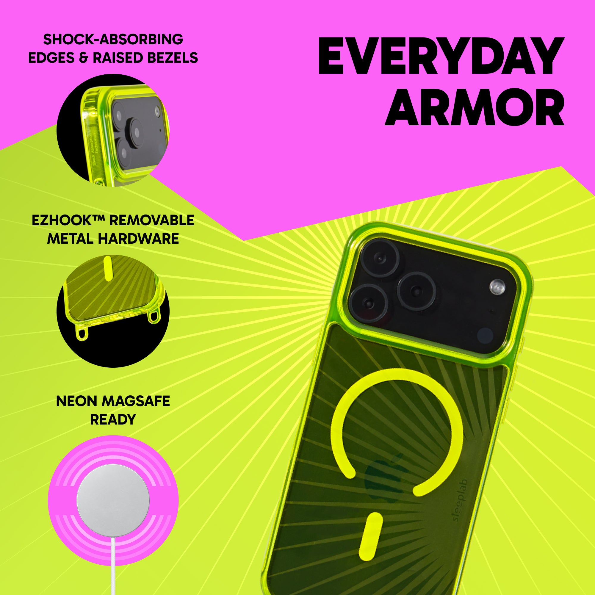 Freehand Radiant Case for iPhone -  MagSafe & Shockproof Protection w EZ Hook
