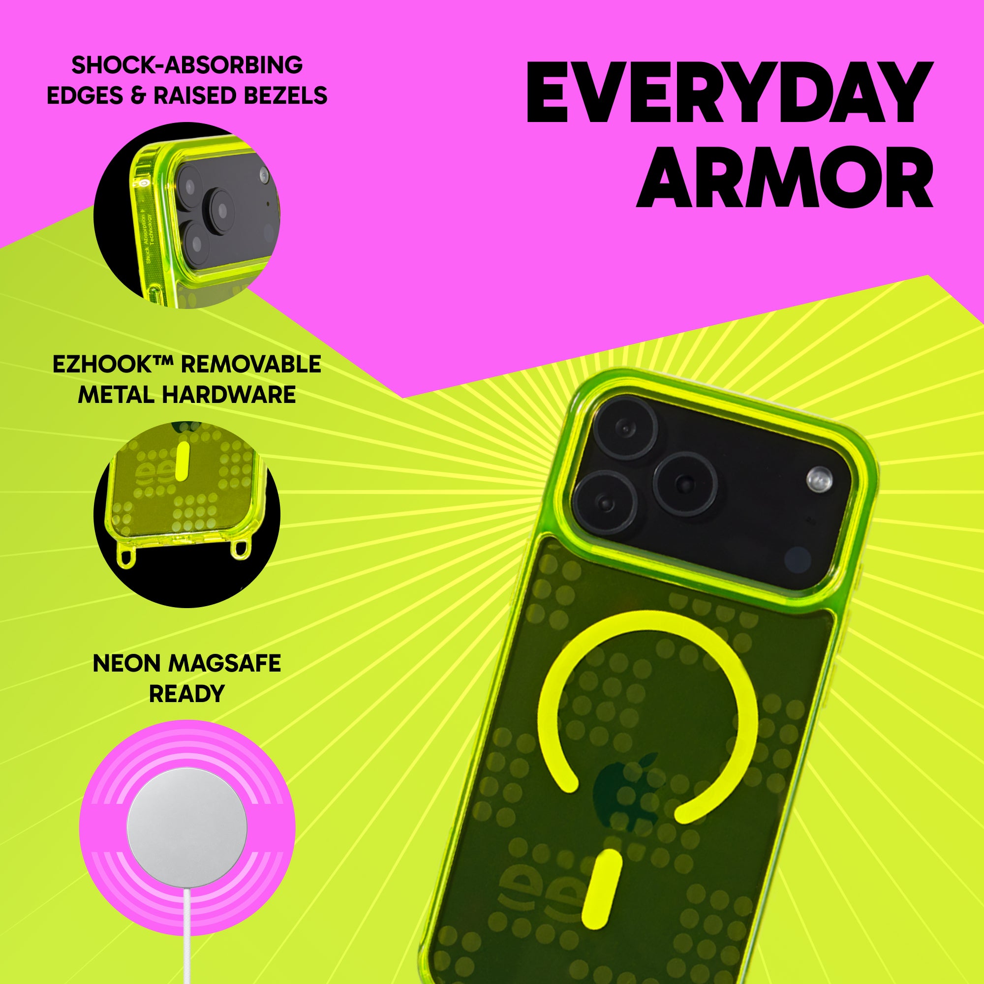 Freehand Spotlight Case iPhone -  MagSafe & Shockproof Protection w EZ Hook