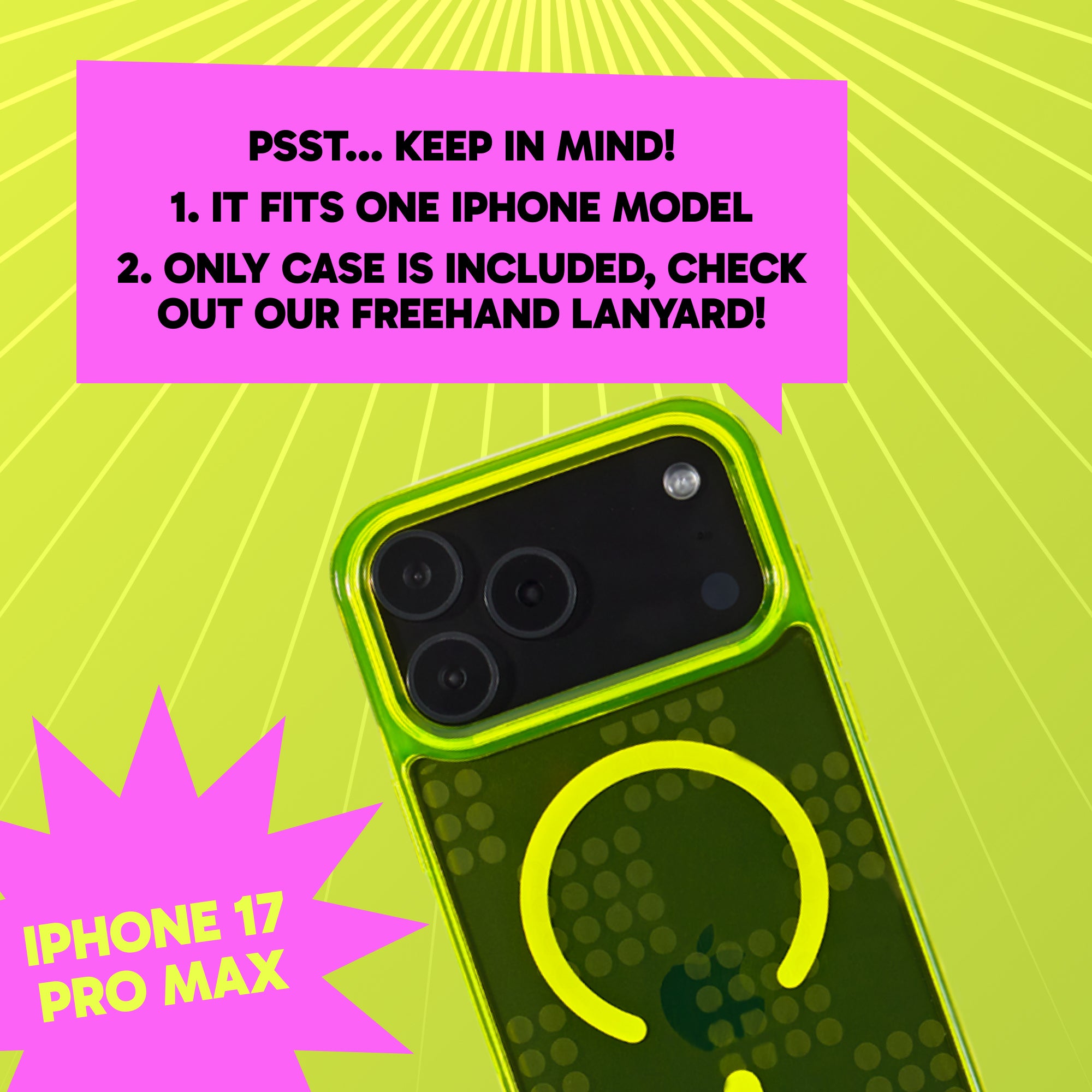 Freehand Spotlight Case iPhone -  MagSafe & Shockproof Protection w EZ Hook