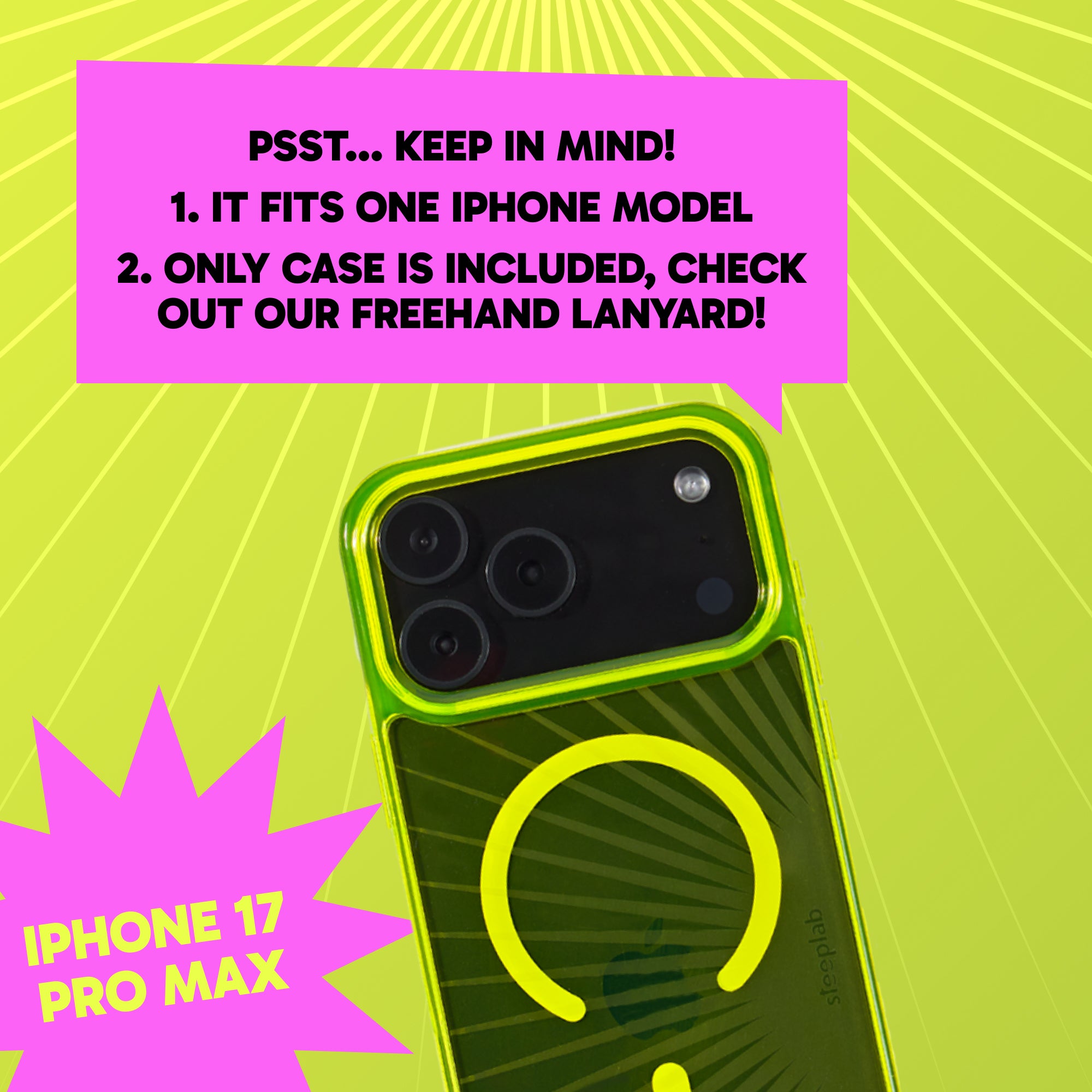 Freehand Radiant Case for iPhone -  MagSafe & Shockproof Protection w EZ Hook